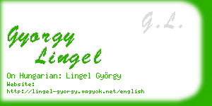 gyorgy lingel business card